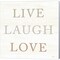 Live, Laugh, Love by Yass Naffas Designs 12" x 12" Canvas Wall Art